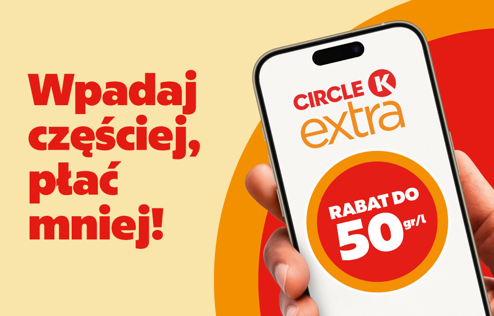 Grafika przedstawiająca ofertę 50 gr rabatu na paliwo.