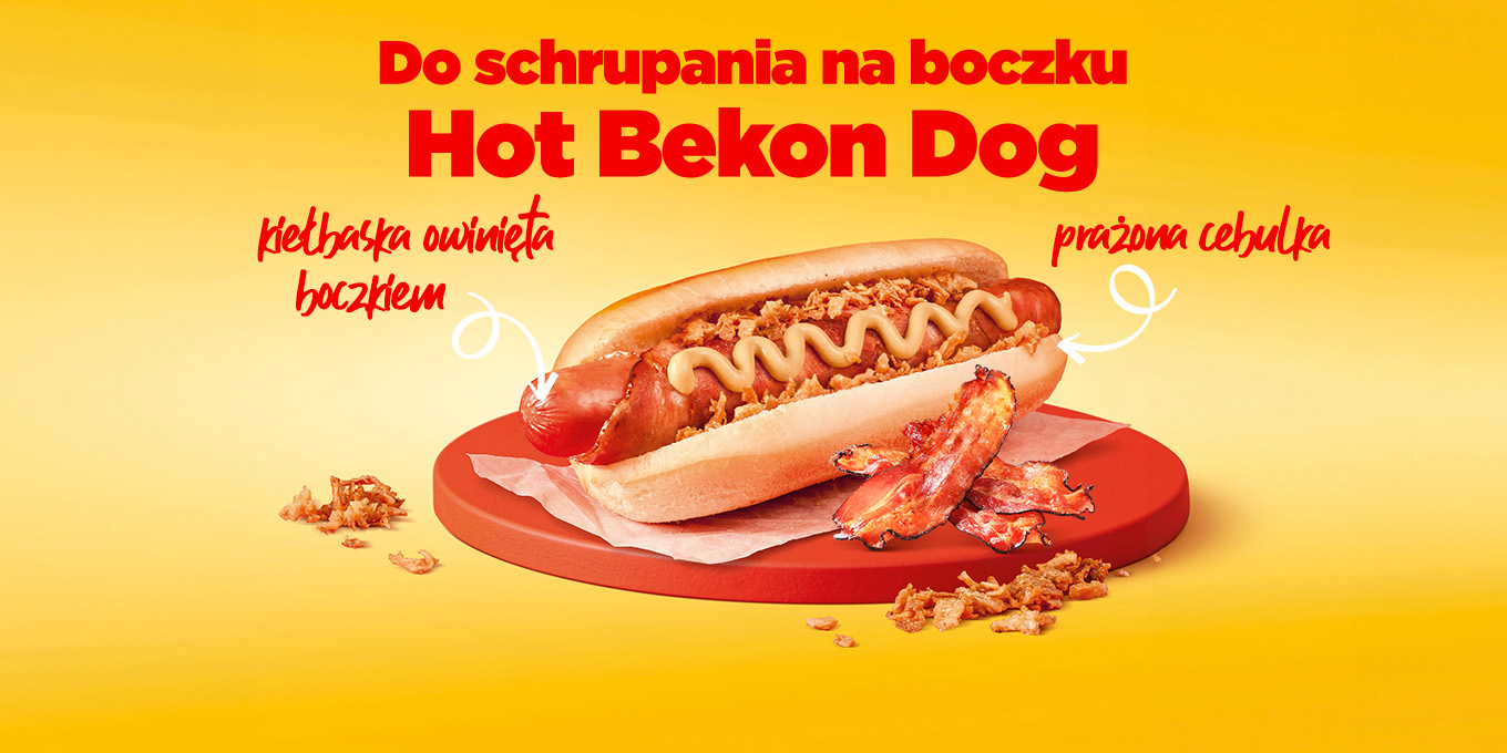 Hot Becon Dog- hot dog serwowany na stacji Circle K