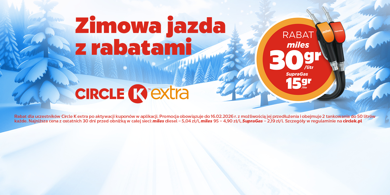 Grafika z zimowymi rabatami na Circle K