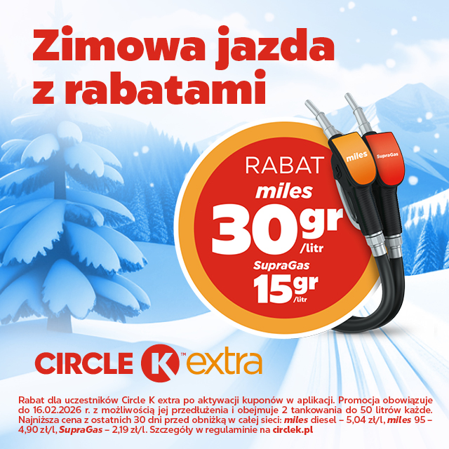 Grafika z zimowymi rabatami na Circle K