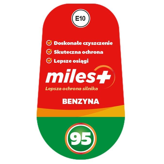 Etykieta paliwowa- benzyna miles plus